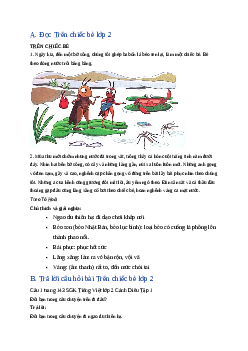 Giải SGK môn Tiếng việt 2 - Bài Ôn tập cuối học kì 1 Tiết 3+4 | Cánh Diều