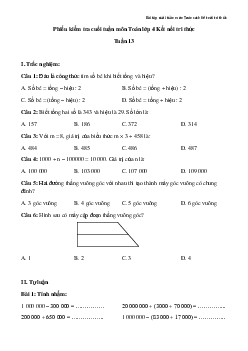 Bài tập cuối tuần Toán lớp 4 Kết nối tri thức - Tuần 13 (Nâng cao)