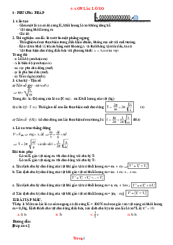 Phương pháp giải toán con lắc lò xo