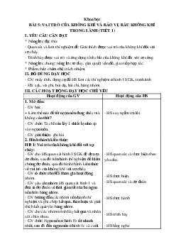 Giáo án Khoa học lớp 4 Bài 5 | Kết nối tri thức