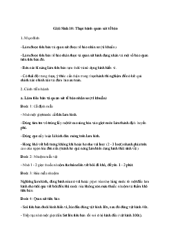 Sinh học 10 Bài 9: Thực hành quan sát tế bào - Kết Nối Tri Thức