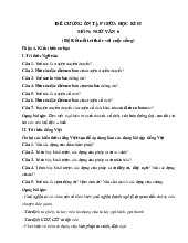Đề cương ôn thi giữa học kỳ 2 môn Ngữ Văn lớp 6 năm học 2024 - 2025 - Đề số 3 | Bộ sách Kết nối tri thức