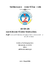 Tiểu luận thất nghiệp - Kinh tế Chính trị Mác-Lê Nin (KTCT01) | Đại học kinh tế quốc dân NEU