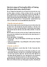 Địa hình vùng núi Trường Sơn Bắc và Trường Sơn Nam khác nhau như thế nào?