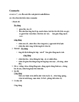 Lý thuyết về Dược liệu