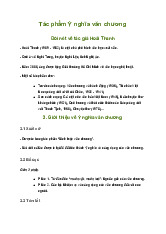 Tác phẩm Ý nghĩa văn chương | Ngữ văn 9