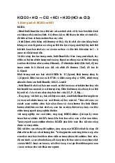 KClO3 + HCl → Cl2 + KCl + H2O (HCl ra Cl2)