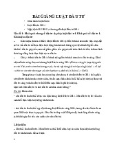 Bài giảng luật đầu tư | Trường Đại học Kinh tế – Luật, Đại học Quốc gia Thành phố Hồ Chí Minh