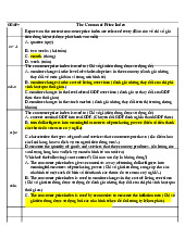 ngân hàng trắc nghiệm báo cáo về giá cả tiêu thụ