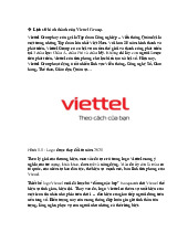 Lịch sử hình thành & phát triển của Tập đoàn Viettel Group Môn Food Processing | Trường Học Viện nông nghiệp Việt Nam