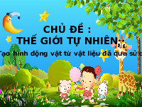 Giáo án điện tử Mĩ thuật 4 Chủ đề Thế giới tự nhiên Chân trời sáng tạo: Tạo hình động vật từ vật liệu đã qua sử dụng