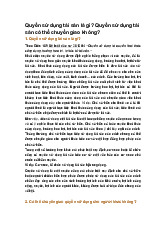 Quyền sử dụng tài sản là gì? Quyền sử dụng tài sản có thể chuyển giao không?