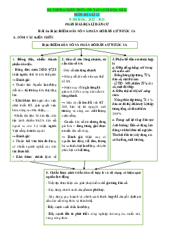 Hệ thống kiến thức Địa lí 12 học kỳ 2 năm học 2022-2023