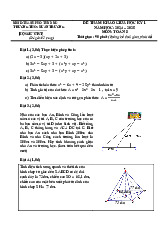 Đề tham khảo giữa kỳ 1 Toán 8 năm 2024 – 2025 phòng GD&ĐT Thủ Đức – TP HCM