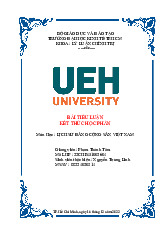 Bài Tiểu Luận Kết Thúc Môn | Lịch sử đảng | Trường Đại học Kinh tế Thành phố Hồ Chí Minh