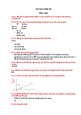 Đề cương ôn tập cuối kì | Môn Trắc địa đại cương - Đại học Xây Dựng Hà Nội