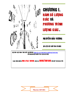 Chuyên đề hàm số lượng giác và phương trình lượng giác – Nguyễn Bảo Vương