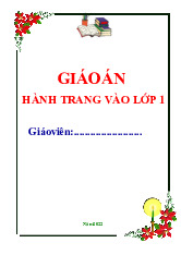 Giáo án hành trang vào lớp 1 | Môn Giáo dục tiểu học - Đại học Vinh