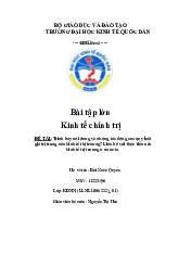 Bài Tập Lớn Quy Luật Giá Trị và Tác Động | Môn Kinh tế chính trị Mác-Lênin - Đại học Kinh Tế Quốc Dân