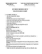 Đề án học phần môn Khởi nghiệp | Trường Đại Học Tây Nguyên