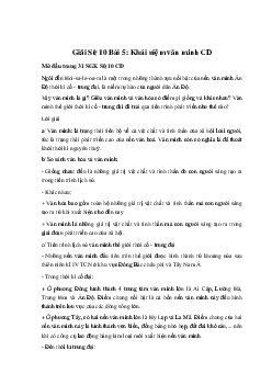 Giải Sử 10 Bài 5: Khái niệm văn minh CD