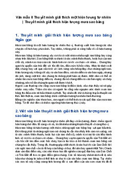 Văn mẫu 8 | Thuyết minh giải thích hiện tượng mưa sao băng