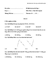 Đề thi học kỳ 2 môn Toán lớp 4 năm học 2024 - 2025 | Bộ sách Chân trời sáng tạo