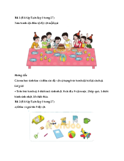 Giải Toán lớp 1 trang 27, 28, 29 sách Cánh Diều