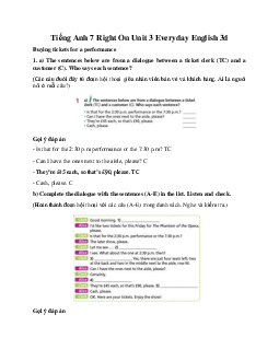 Tiếng Anh 7 Right On Unit 3 Everyday English 3d
