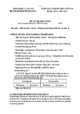 Đề cương môn : Triết học Mác - Lênin – Chương trình Quản trị Khách sạn quốc tế