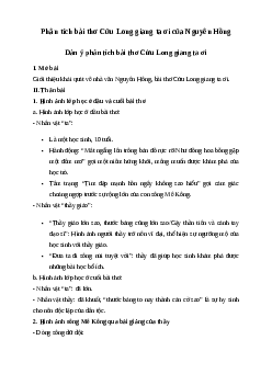Văn mẫu lớp 6: Phân tích bài thơ Cửu Long giang ta ơi của Nguyên Hồng | Kết nối tri thức