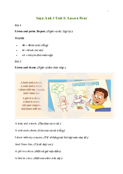 Giải Tiếng Anh lớp 3 Unit 8: Lesson Four | Family and Friends