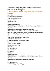 Toán lớp 5 trang 165, 166: Ôn tập về các phép tính với số đo thời gian