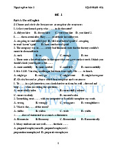 Tổng hợp đề ôn tập môn tiếng anh cơ bản 2: Đề 1| Học viện tài chính