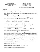 Đề cuối kì 2 Toán 10 năm 2024 – 2025 trường THPT Bình Chiểu – TP HCM