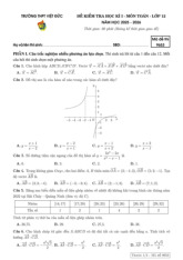 Đề học kì 1 Toán 12 năm 2025 – 2026 trường THPT Việt Đức – Hà Nội