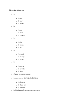 Đề thi Tiếng Anh lớp 3 học kì 2 sách Wonderful World Online