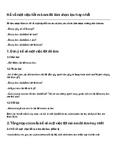 Kể về một việc tốt mà em đã làm chọn lọc hay nhất