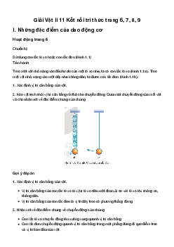 Vật lí 11 Bài 1: Dao động điều hòa