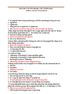 Chương 1: Bản chất  Marketing môn Marketing căn bản | Đại học Thăng Long