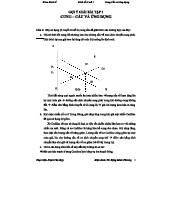 BT Mạng Về Đồ Thị Cung Cầu - Chương I & II: Phân Tích & Giải Bài Tập