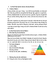 Nội Dung Thuyết Trình Về Tháp Nhu Cầu Maslow - PSY 101