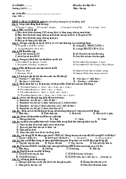 Đề thi học kì 2 môn Tin học lớp 11 năm 2022 - 2023 | Đề 6