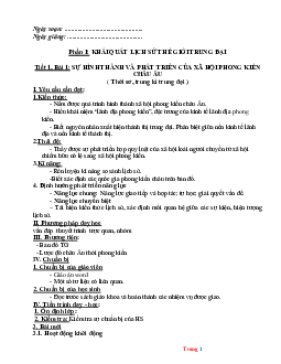 Giáo án Lịch Sử 7 theo công văn 5512 cả năm rất hay