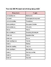 Trọn bộ 200 Phrasal verb thông dụng nhất | Ôn thi TNTHPTQG Tiếng anh