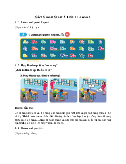 Sách Smart Start 3 Unit 1 My friends Lesson 1