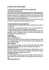 Chương 2: Quy Hoạch Tuyến Tính (Linear Programming) - Tài Liệu Ôn Tập