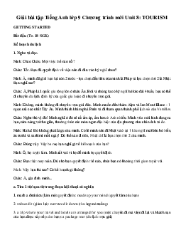 Giải bài tập Tiếng Anh lớp 9 Chương trình mới Unit 8: TOURISM