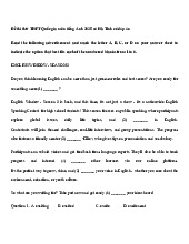 Đề thi thử tốt nghiệp THPT 2025 môn tiếng Anh sở GD&ĐT Hà Tĩnh