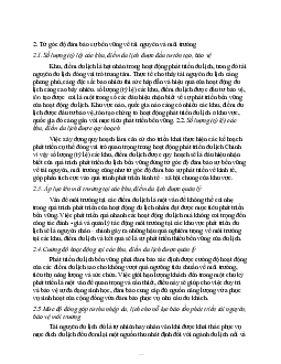 Từ góc độ đảm bảo sự bền vững về tài nguyên và môi trường ?
